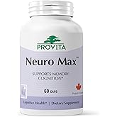 PROVITA Neuro Max™ | Cognitive Support Supplement | Vegan Nerve & Memory Support | Acetyl L-Carnitine, Ginkgo Biloba, Lions’ Mane & Choline | Focus & Brain Health Supplement | 60 Capsules