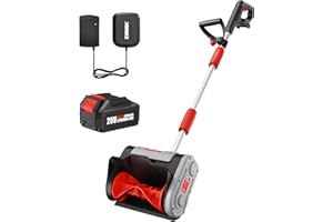 EWORK Electric Snow Shovel Cordless, 20V 11'' Lightweight Electric Snow Blower Shovel, with Adjustable Front Handle, Max 20FT Throwing Distance, Snow Thrower for Driveway, Deck, Patio & Steps