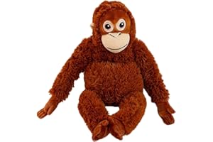 Stuffed Monkey Plush Toys, Punch Animal Soft Stuffed Throw Pillow, Gifts for Kids(Orange)