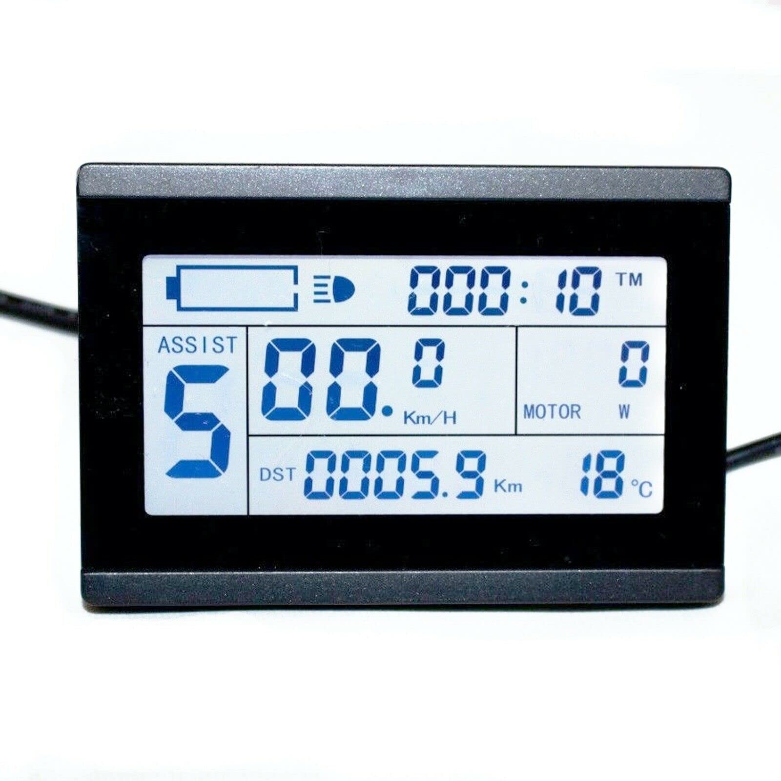 windmeile | Display KT-LCD3, board computer, speedometer display, LCD display, illuminated, waterproof, waterproof, e-bike, electric bike, pedelec, 24V/36V/48V