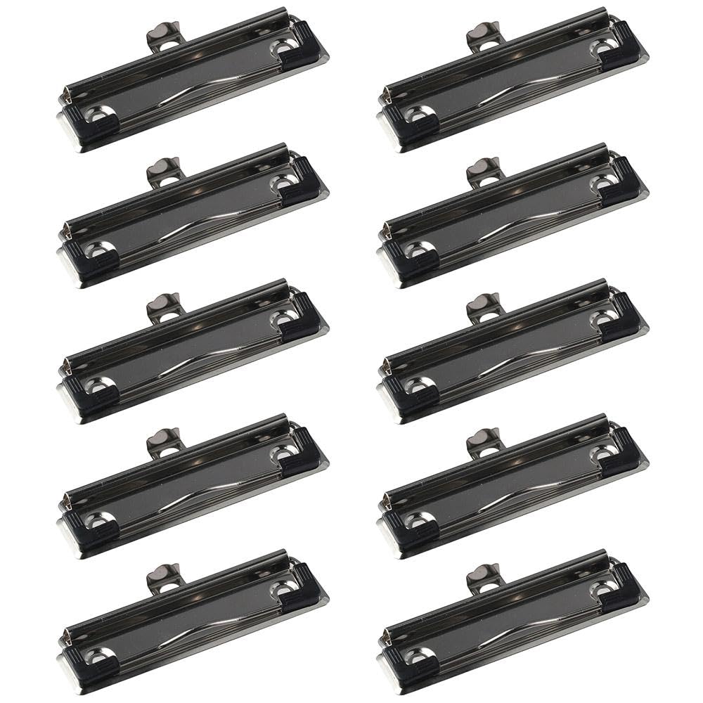 Risedot 10 Pack Mountable Clipboard Clips,Mountable Clips with Rubber Grip and Hanging Hole