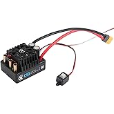 XC C10 Sensorless Brushless ESC for RC Car, 2-4S Lipo,120A Continuous Current,4-6A、6.0/7.4V BEC,Applicable to 1/10 Trucks Short Course Monster ON/Off Roads (XT 60)