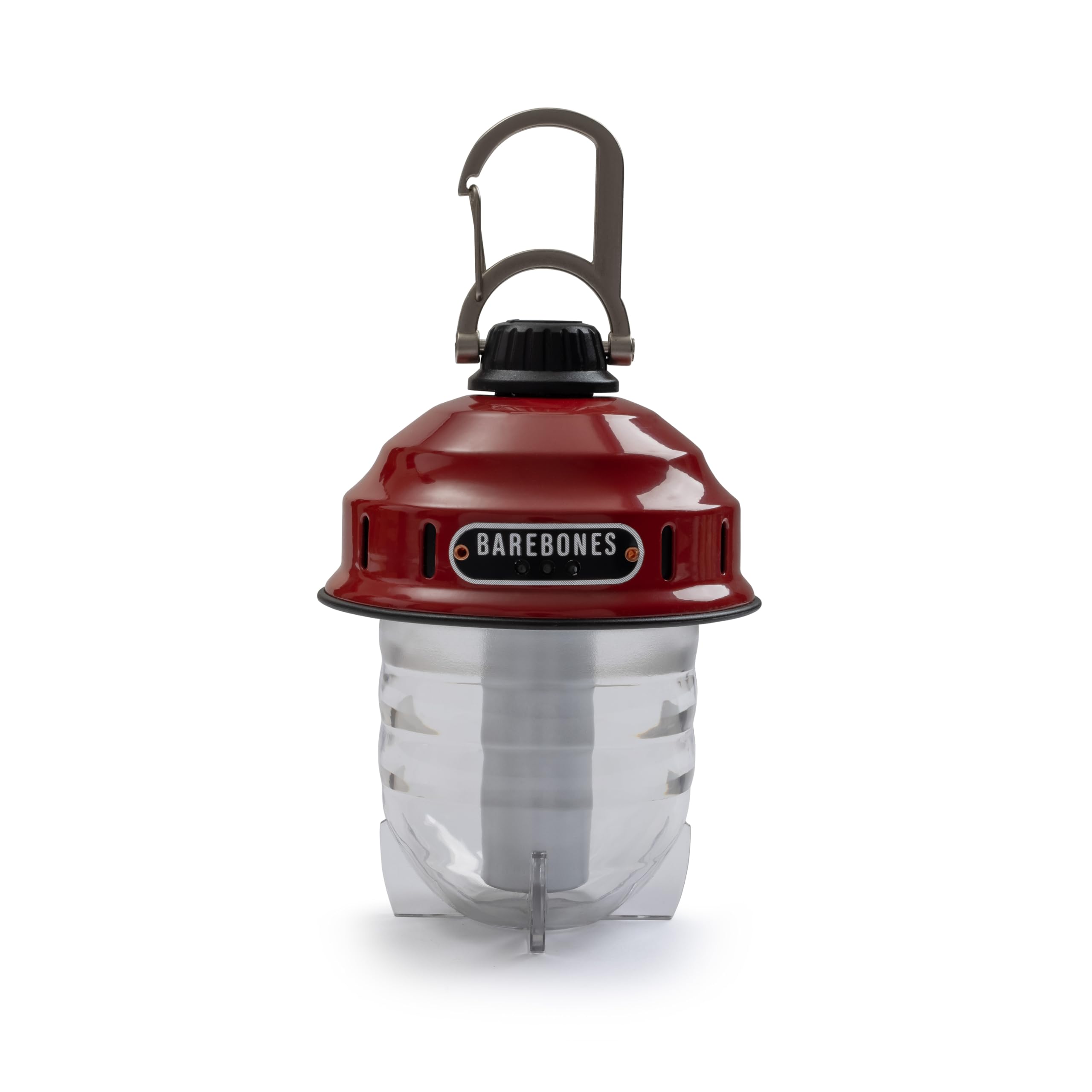 Barebones Beacon Hanging Light – Red, Rechargeable LED Camping Lantern with Adjustable Brightness – Weatherproof Vintage-Style Hanging Lantern for Outdoor Adventures and Year-Round Use Image