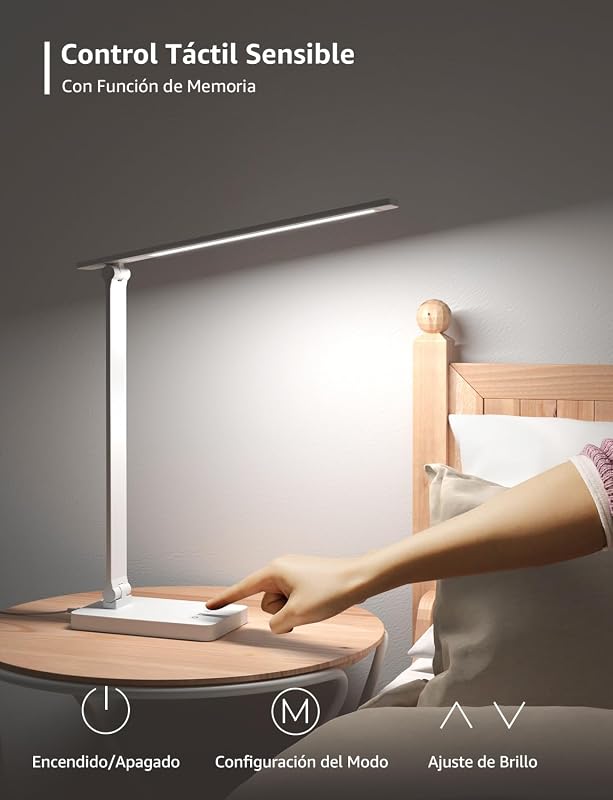 Lámpara Escritorio LED 800 LM Regulable Blanco