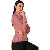 ACEGOLFS Womens Ruffle Athletic Jacket Lightweight Long Sleeve Full Zip Golf Jacket Pockets Ladies Workout Top Hiking UPF 50+