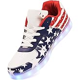 PYYIQI LED Light Up Shoes for Women Men Sports LED Shoes Dancing Sneakers Low-Top USB Charging Shoes for Kids