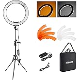 NEEWER 18 Inch Ring Light with Tripod Stand, 55W Large LED Ringlight, Cold Shoe Phone Holder Compatible with iPhone Camera for Video Recording Photography Streaming Selfie Makeup Studio Photo, RL-18