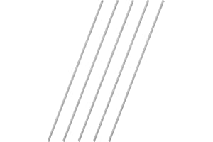 uxcell 5Pcs Fully Threaded Rod, M2.5 x 2.5x0.45mm Pitch 304 Stainless Steel Right Hand Threads Studs, 150mm/6 Long Threaded S