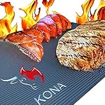 KONA Best BBQ Grill Mat - Heavy Duty 600 Degree Non-Stick Mats (Set of 2) - 7 Year Warranty