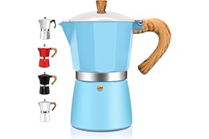 DITOSH 3 Cup Aluminum Espresso Stovetop Moka Pot Express Coffee Maker Percolator Italian Classic Mocha Coffee Machine for Italian and Cuban Cafe Brewing for Home & Camping 150ml 5oz