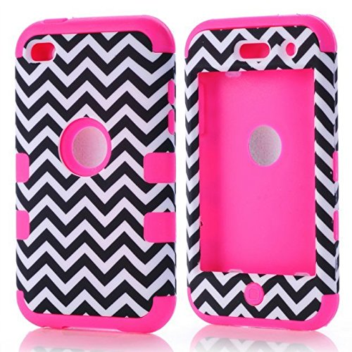 Touch 4 Case,Touch 4 Cases,Touch 4 Hard Case,iPod Touch 4 Case,Flipcase 3 in 1 Hybrid Design Hard Soft Back Touch 4 Case Cover for iPod Touch 4 4th Generation