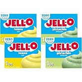 Jell-O Pistachio &amp; Lemon Zero Sugar Instant Reduced Calorie Pudding &amp; Pie Filling Mix Variety Pack