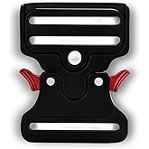 ManTangSun 2 Inch Tactical Buckle Replacement, Metal Heavy Duty Tactical Belt Buckles for Webbing Nylon Strap, Dog Collar, Harness Military Buckle Luggage Travel Straps Clip Hardware