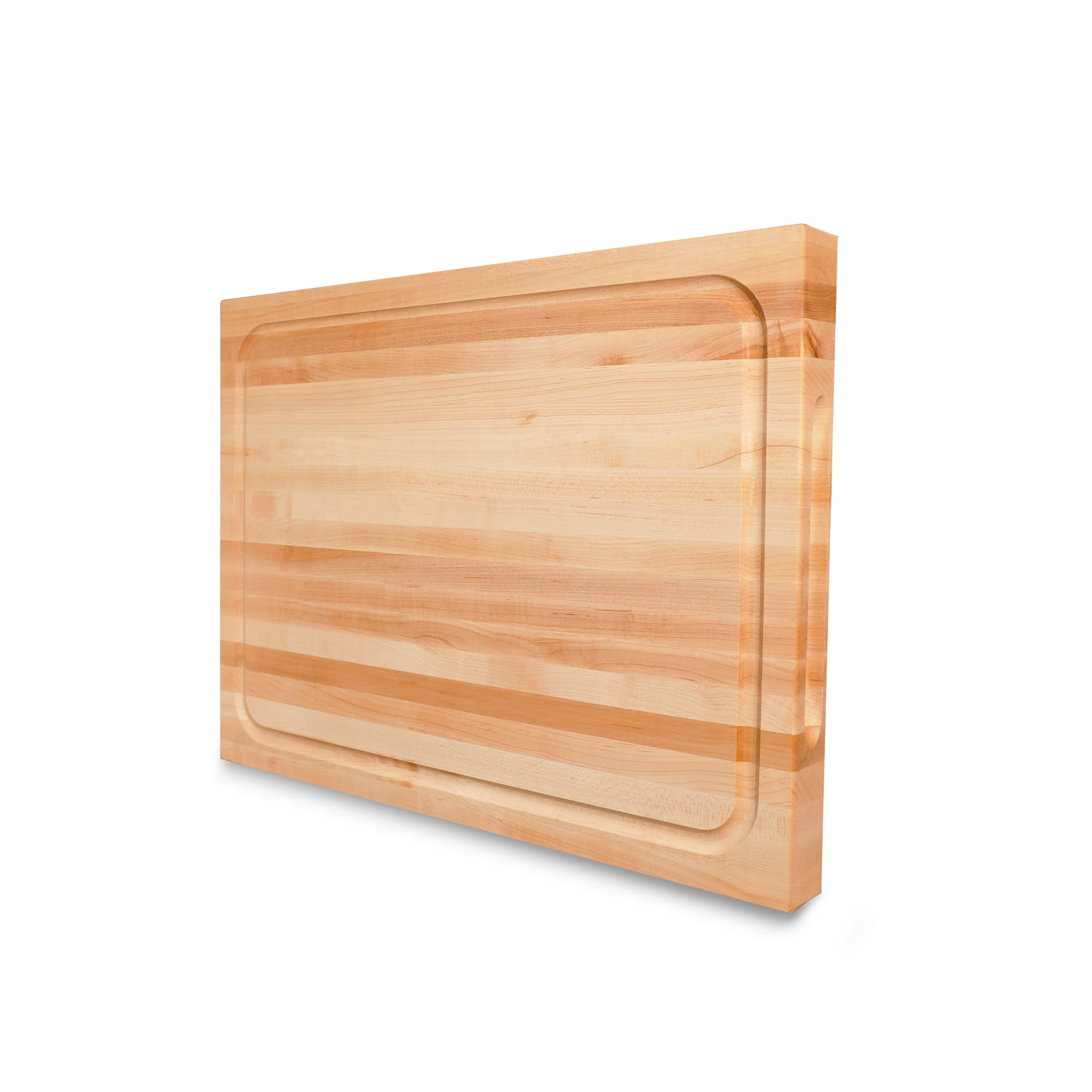 CONSDAN Hard Maple Wood Cutting Board for Kitchen, USA Grown Hardwood, 16 x 12, with Invisible Inner Handle, Prefinished with Food-Grade Oil, Suitable for Kitchen Edge Grain, 1-1/2