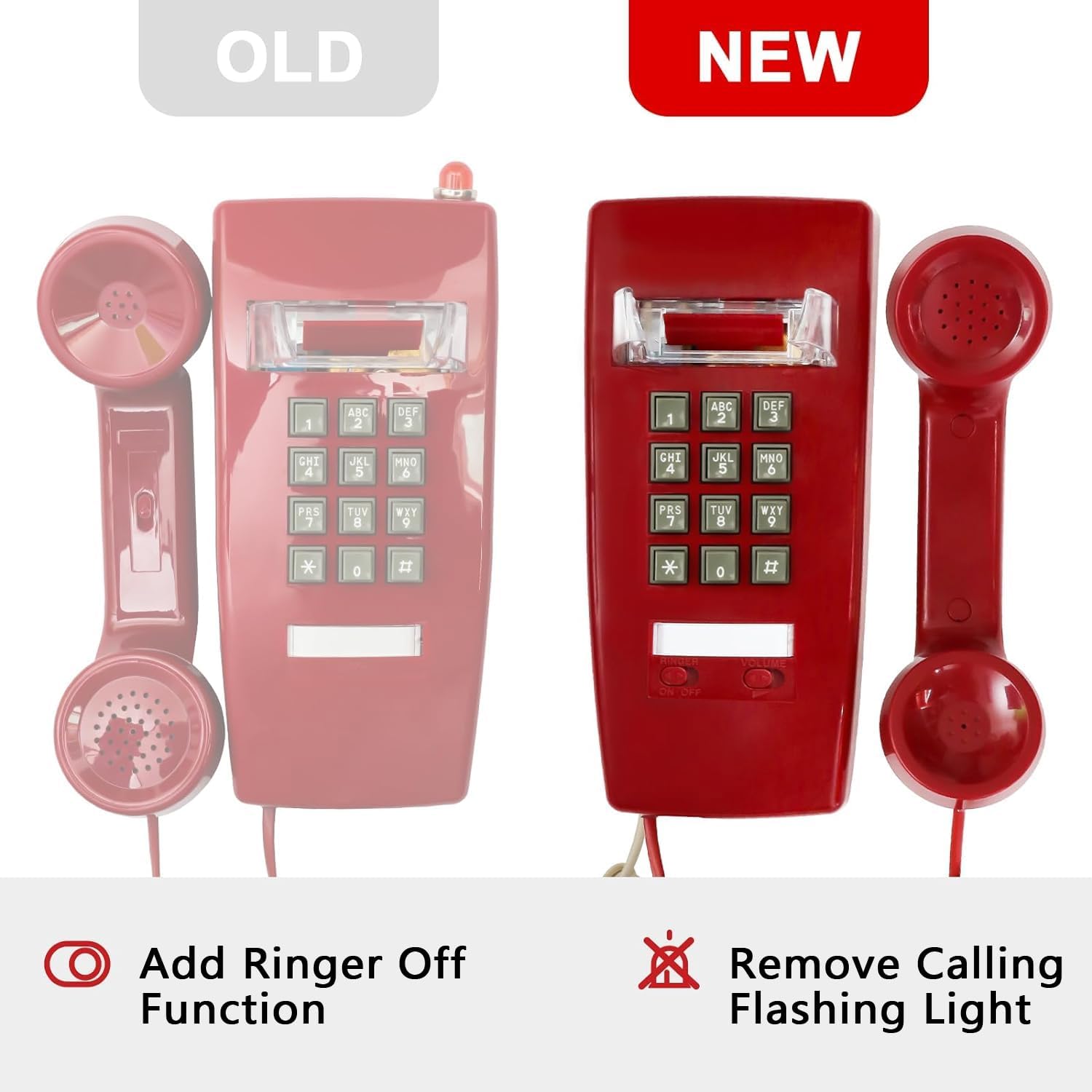 Mua Sangyn Retro Wall Phones for Landline with Loud Mechanical Ringing ...