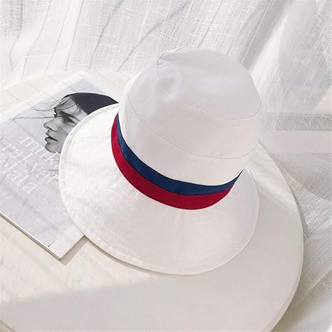 Amazon Co Jp Zhangbin 日本のステッチストライプ帽子の女性のミス夏天野生ダヤン真央帽子太陽の帽子韓国語バージョンの呪文の色の潮 Color White Size ワンサイズ 服 ファッション小物