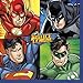 DC Comics Justice League Superheros Birthday Party Supplies | Serves 16 | Dinner or Lunch Paper Plates Cake Plates Cups Napkins Banner Table Cover and Premium Plastic Cutlery