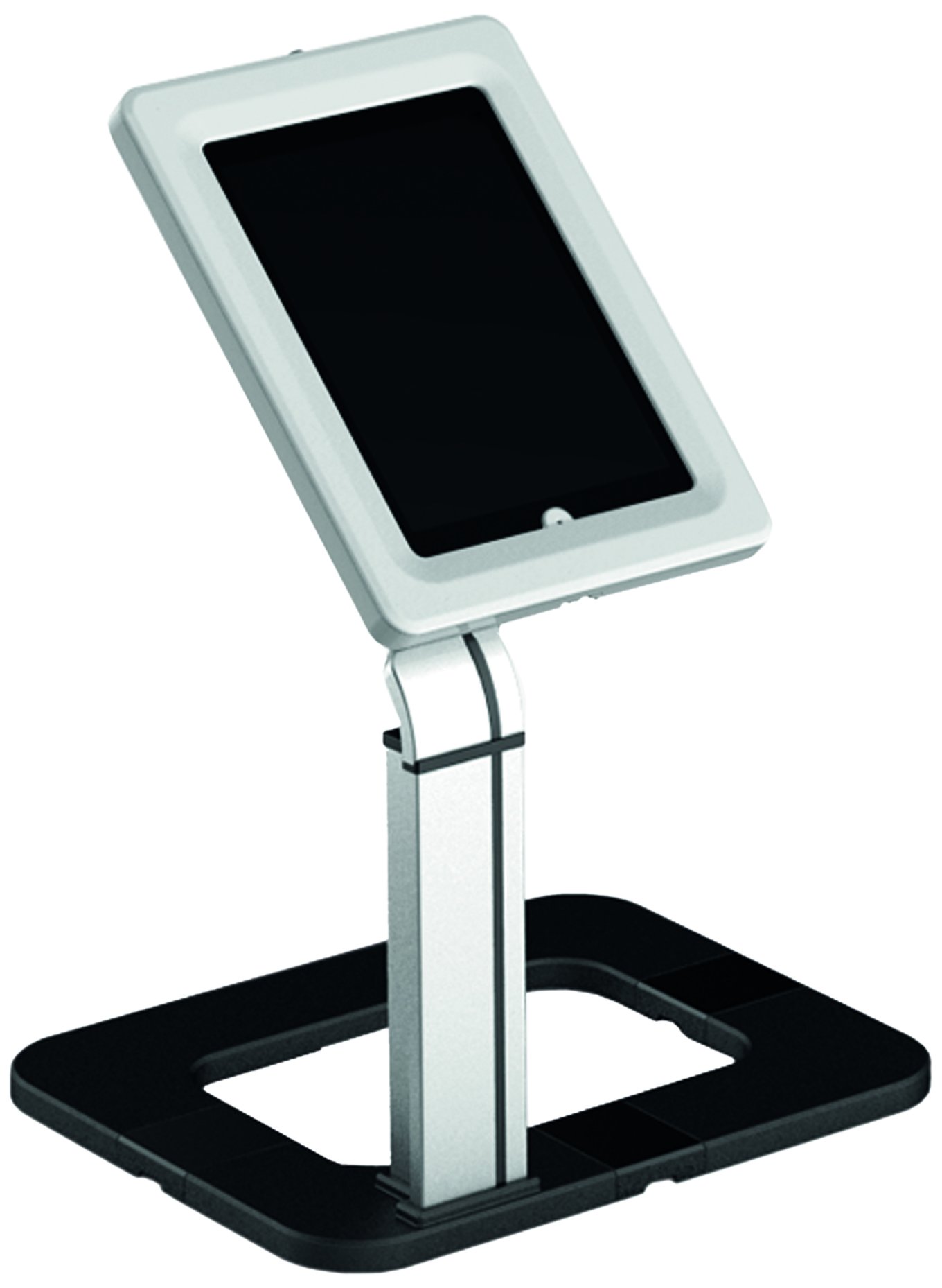 PureMounts PDS 5500 Universal Stand for Tablet and 24.63 10.1 inch Convertible Tablet (9.7); Adjustable Interior, Detachable Case – Height 485 mm Black/Silver