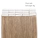 16 Inch Tape in Hair Extensions Remy Human Hair #27 Dark Blonde Long Straight Hair Seamless Skin Weft Invisible Double Sided Tape 20pc/pack 30g +10 Free Tape Bonds