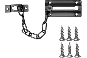 Door Chain Lock Anti-Theft Chain Door Lock Thickened Latch Chain Safety Door Lock with 6 Screws Chain Locks for Front Door, I