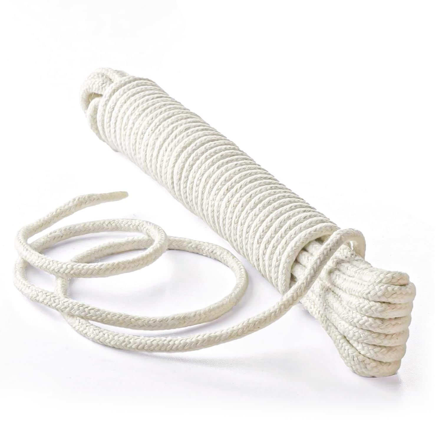 Besto Soft Braided Multipurpose Cotton Rope for Clothes Line, Washing Line, Wall Hanging Planters for Craft Making & Home Decor 4mm (15M)