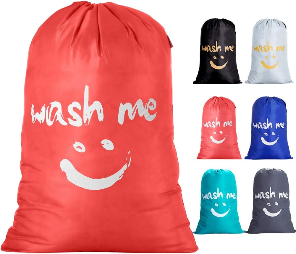 IHOMAGIC Laundry Bag Large Foldable Laundry Bag Washable Storage Bag with Nylon Rope Lightweight Portable Bag for Dirty Clothes Blanket 100L in Bedrooms