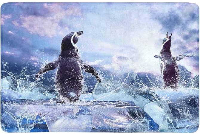 Rongpona Netter Pinguin auf dem EIS im Wasser lässt Fußmatte