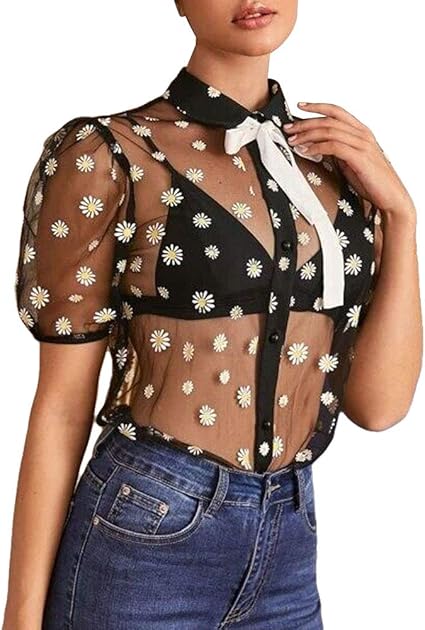 mesh daisy top