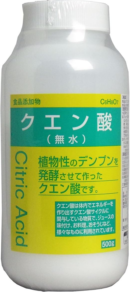 Amazon 食品添加物 クエン酸 無水 ５００ｇ 8個セット ノーブランド品 クエン酸