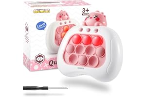 SIENBOR Quick Push Game,4 Modes Games, A Toy Game Machine That Exercises Reaction Ability and Improves Concentration |Teens Boys & Girls Ages 3-12 Years Old & Up (Pink)