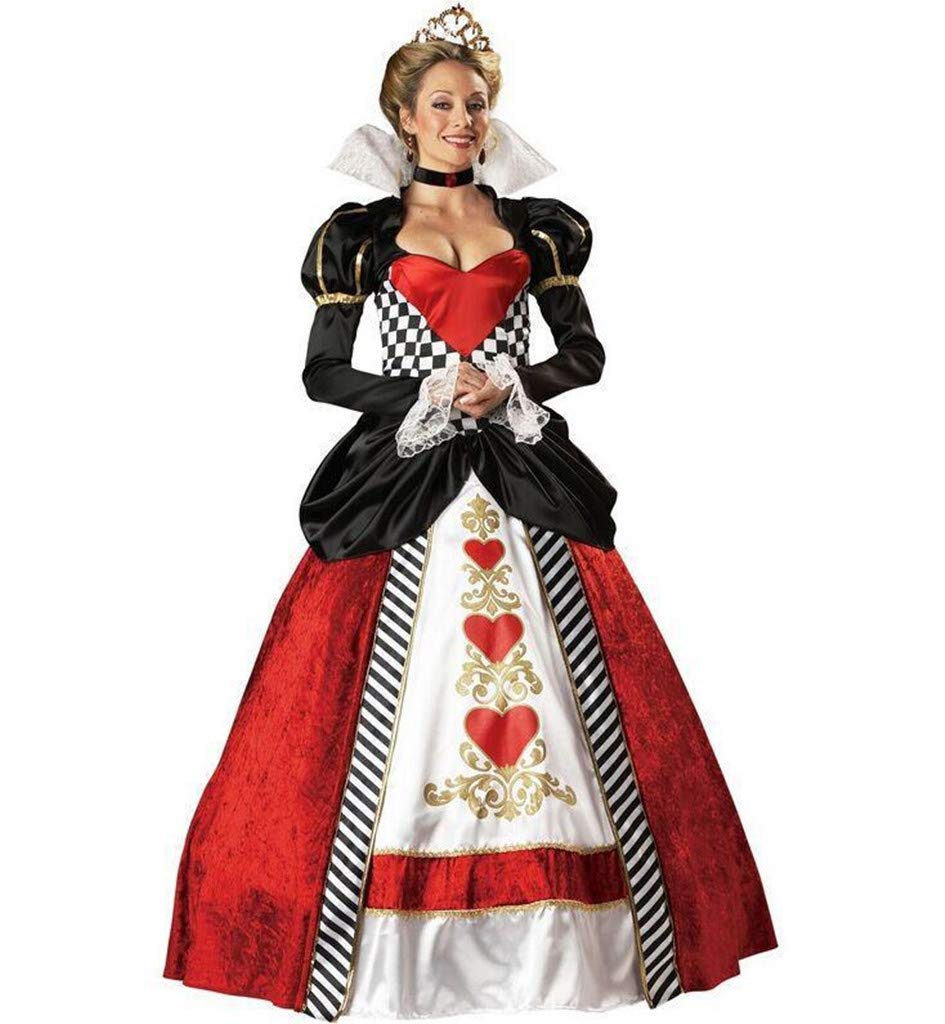Mua Hapyshop 魔女 ハートの女王 コスプレ レディース ハロウィン コスチューム プリンセス トランプ アリス 女王 クイーン 仮装 ドレス 貴族 お姫様 復古風 演出服 イベント パーティー 文化祭 大人 女性 Tren Amazon Nhật Chinh Hang 21 Fado