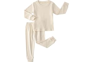 JWWN Kids Thermal Underwear Set Toddler Winter Base Layer Ultra Soft Long Johns for Little Big Boys Girls 2-8Yrs