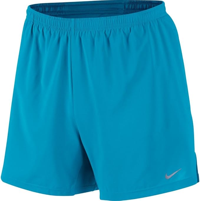 Nike Distance Menâs Running Shorts 5 Inch blue Vivid Blue/Green Abyss/Reflective Silver Size:L 