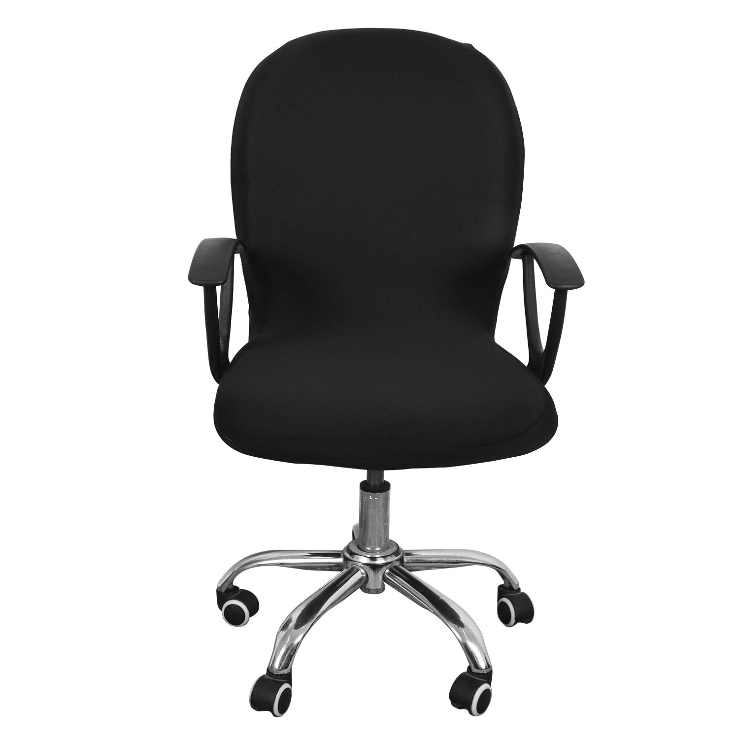 Office Computer Chair Cover Stretch Rotating Lift Chair Swivel Chair Cover (Black)