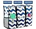 Pursetti Utility Tote -Perfect as Nurse, Teacher, Work Bags for Women & Craft Tote(Large, Navy Chevron)