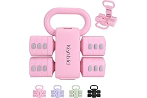 kisnbld Adjustable Dumbbell Set of 2, 4 in 1 Free Weights Dumbbells Set for Women with Fast Adjustment, Each 2lb 3lb 4lb 5lb Hand Weights Set for Home Gym & Outdoor Exercise Training