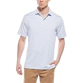 Peter Millar Dunnes Performance Jersey Polo In White/Cottage Blue