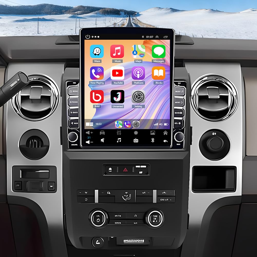 Photo 1 of 9.7 Inch Android 13 Car Stereo for Ford F150 2009-2014 Double Din IPS Touchscreen Car Radio Receiver w/Wireless Carplay Android Auto Built-in WiFi GPS Navigation Bluetooth SWC AHD Backup Camera, 2+32G