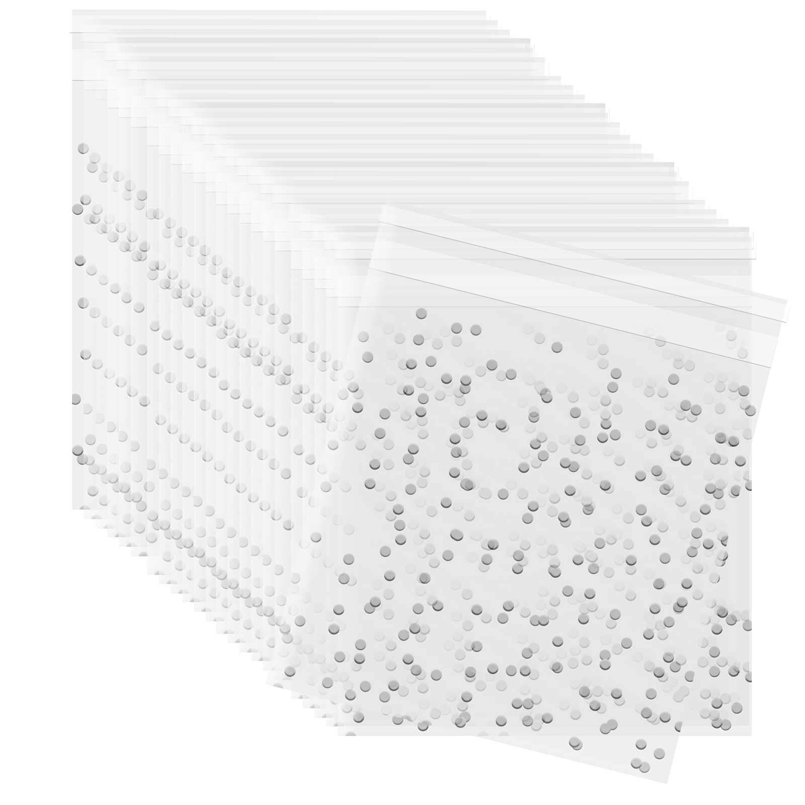 200PCS Polka Dot Cookie Bags - Clear Cellophane Treat Bags with Self Adhesive Sealing - White Polka Dot, Small Size for Sweets, Biscuits & Cookies