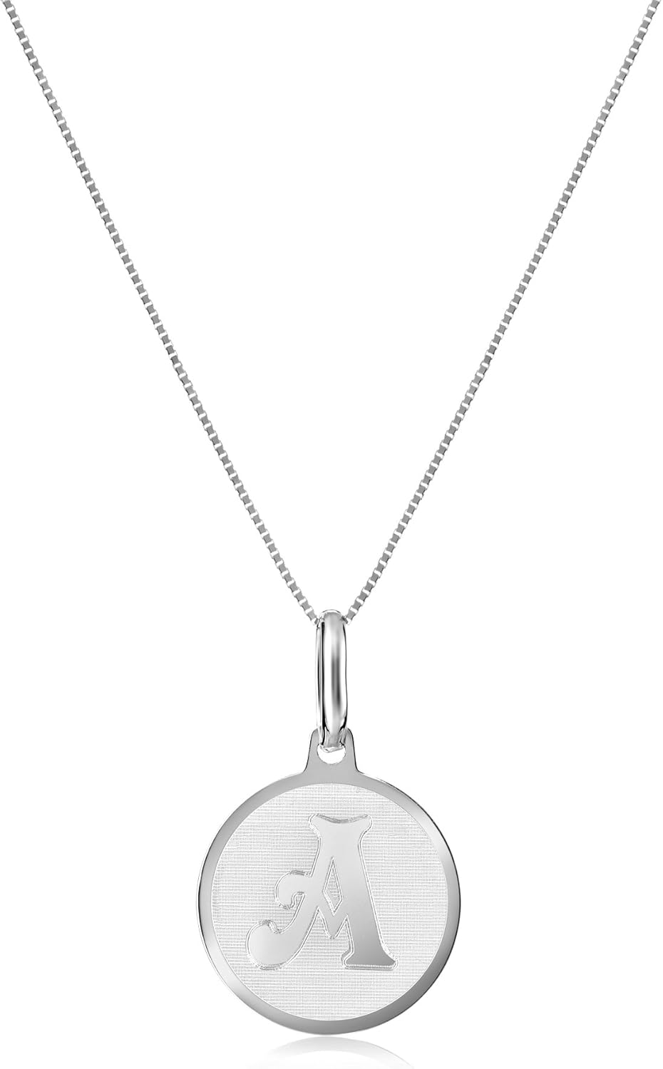 14k White Gold Initial "A" Pendant Necklace, 18" Amazon.ca Jewelry