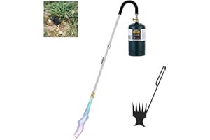 GasBRUH Weed Torch Propane Burner,34" Long arm Weed Torch,Fire Starter,Charcoal Starter,Blow Torch with Flame Control and Igniter for Roof,Wood,Ice,Snow (Tank not included)