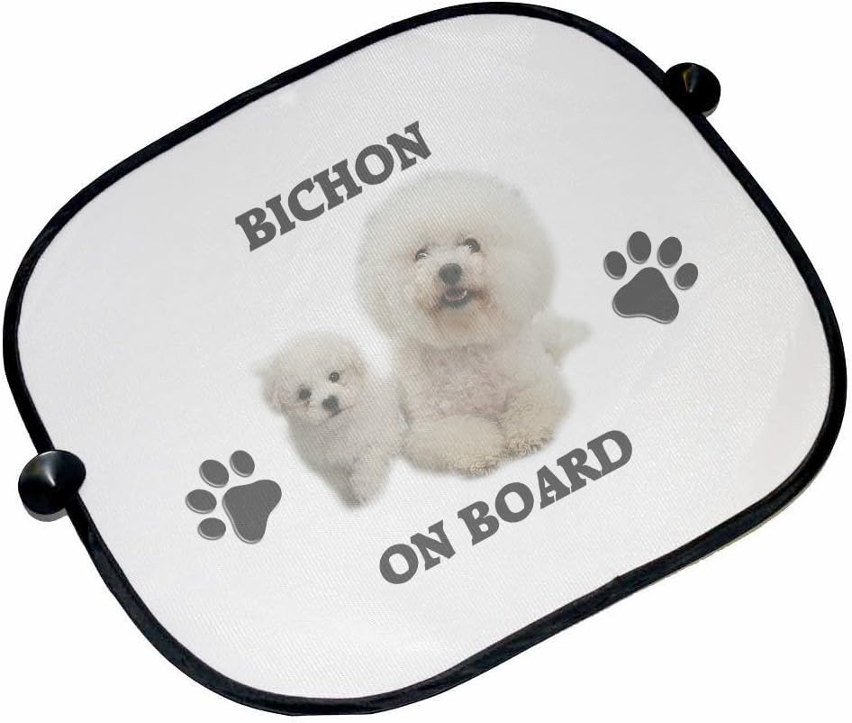 Bichon On Board Car Sun Shades