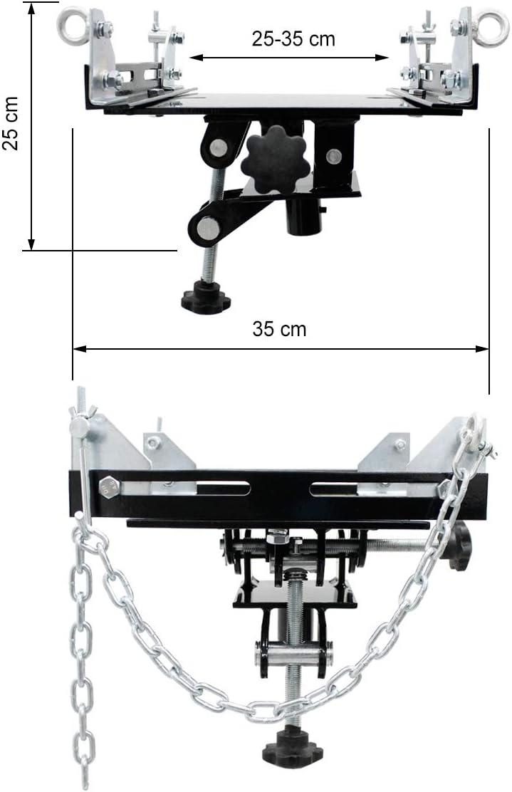 ECD Germany 500kg Vertical Transmission Jack Lift 0,5 T Hydraulic Motor