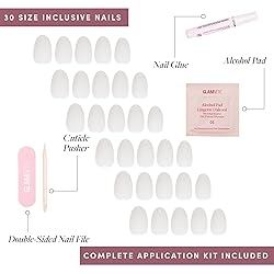 Glamnetic Press On Nails - White Swan | Opaque
