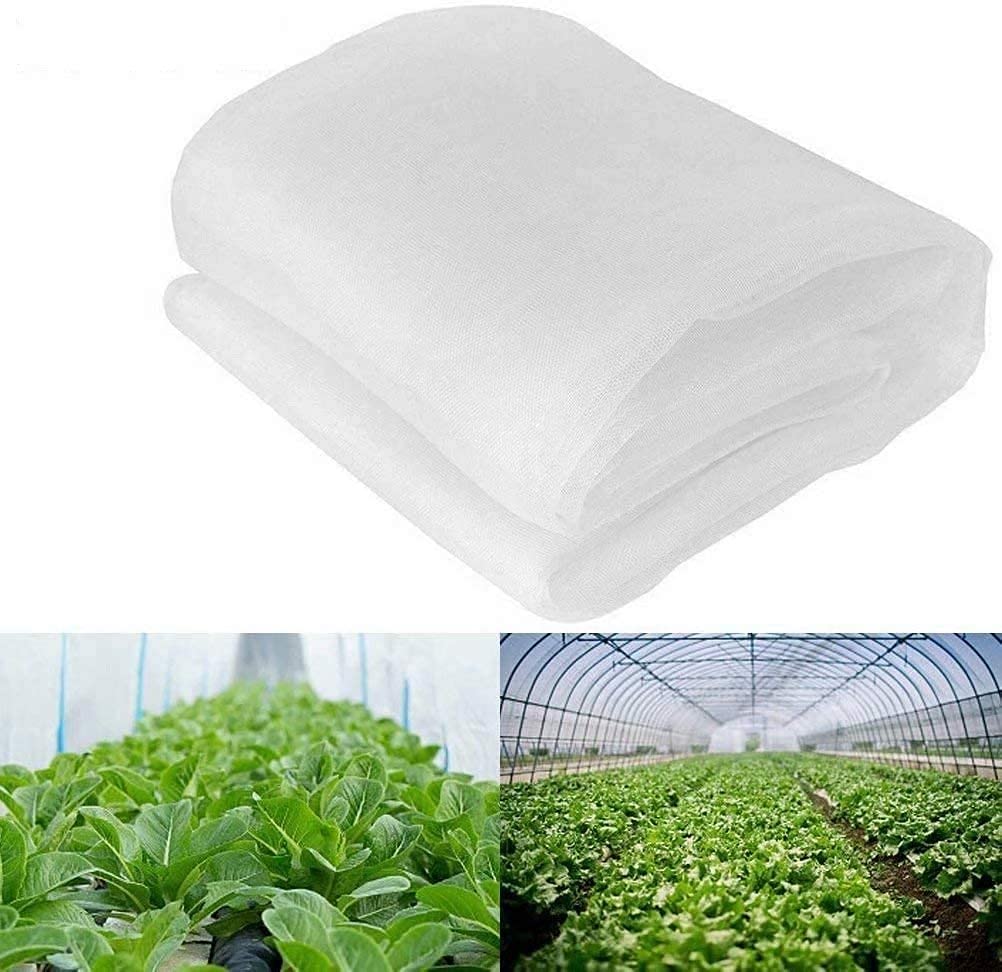 Ilyever 2.5M*10M Insect Protection Netting,Plant Protection Cover Garden Netting Fine Mesh Grow Tunnel Net for Vegetables Flower Crops Greenhouse