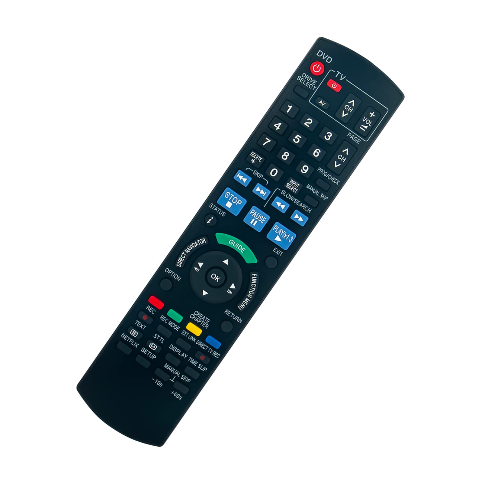 N2QAYB000758 Replacement Remote Control -VINABTY-fit for Panasonic Blu Ray HDD Recorder N2QAYB000758 remote control DMR-PWT635 DMR-BWT735EB DMRPWT635 DMR-BWT720EB DMRBWT720EB