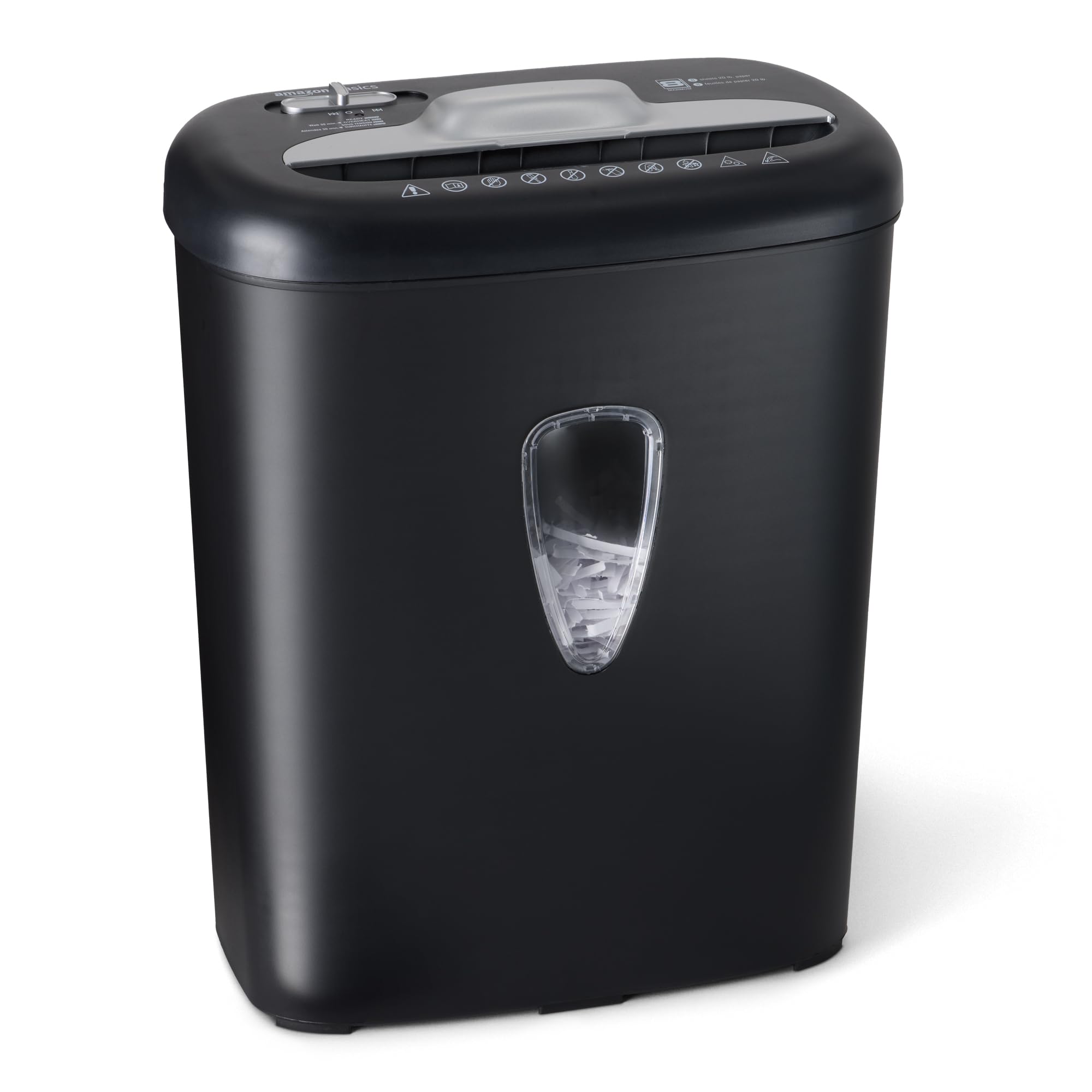 Photo 1 of Amazon Basics 8 Sheet Cross Cut Paper and Credit Card Shredder with 4.1 Gallon Bin, Black