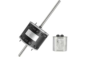 MIV D1092 Motor Rv Ac Fan Motor Compatible with Fasco Coleman Rv Air Conditioner Motor AC Motor with a Capacitor 2-Speed Double Shaft 1468-3069 7184-0156 7184-0432 D1092 3 Hp,115 Volts 1675 RPM, 3.4 Amps