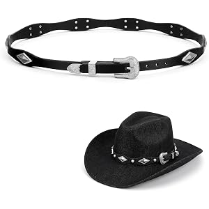 Matwsec 1 Pcs Cowboy Hat Band for Men Women, Leather Western Hat Bands | Adjustable Hat Belts for Cowboy, Western, Fedora, Pa