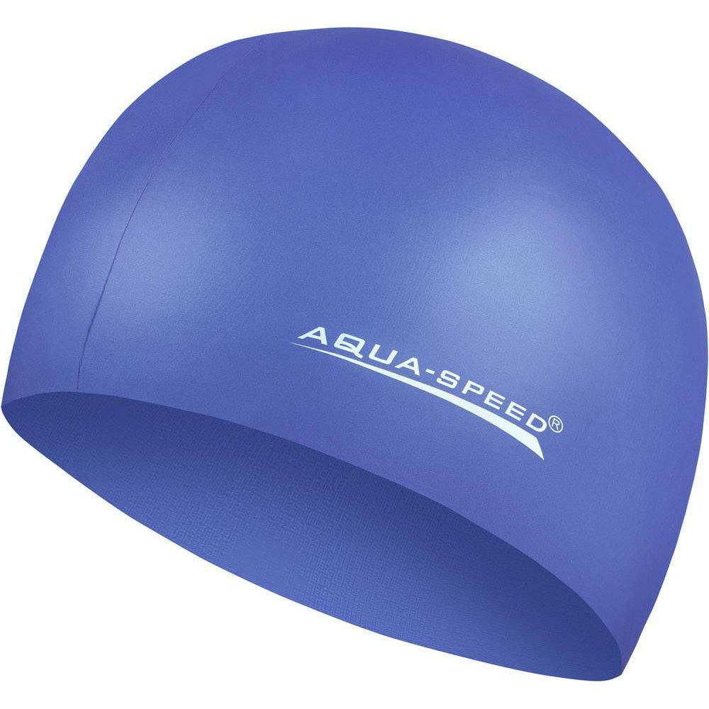 Aqua-Speed Men Mega Silicone s Swim Cap - Blue, One size